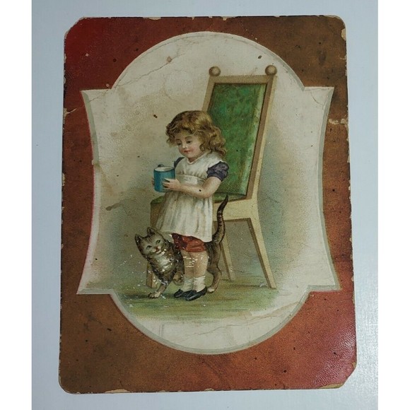 Antique Dayton Spice Mills - Jersey Coffee Christmas Victorian Trade Card - Picture 1 of 2